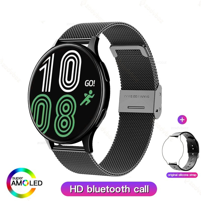 New Smart Watch Round Smartwatch Bluetooth Calls Watches Men Women Fitness Bracelet Custom Watch Face +Gift Box