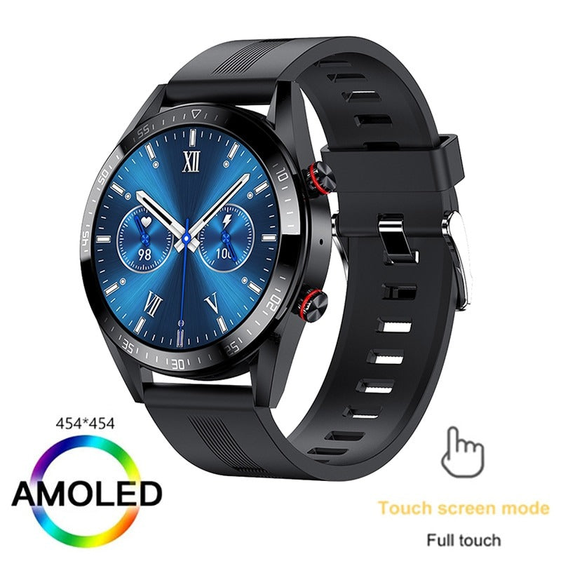 New 454*454 Screen Smart Watch Always Display The Time Bluetooth Call Local Music Smartwatch For Mens Android TWS Earphones