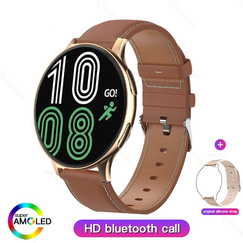 New Smart Watch Round Smartwatch Bluetooth Calls Watches Men Women Fitness Bracelet Custom Watch Face +Gift Box