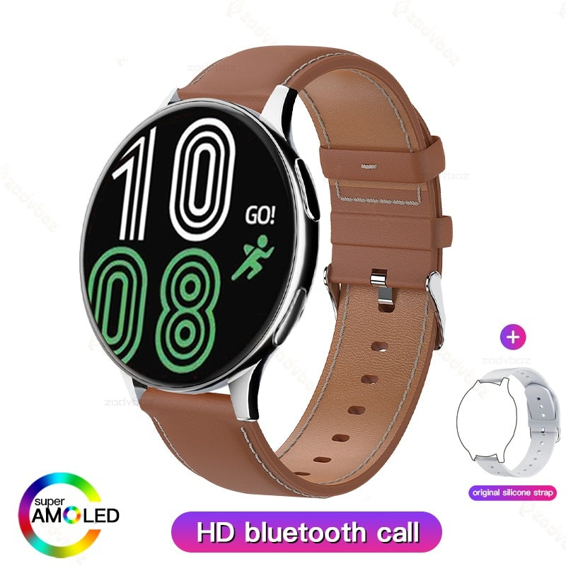 New Smart Watch Round Smartwatch Bluetooth Calls Watches Men Women Fitness Bracelet Custom Watch Face +Gift Box