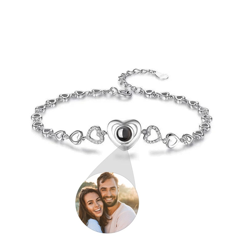 Customized Bracelets Photo Projection Bracelet Personalized Couple Bangles For Him Custom Bracelet For Men Women