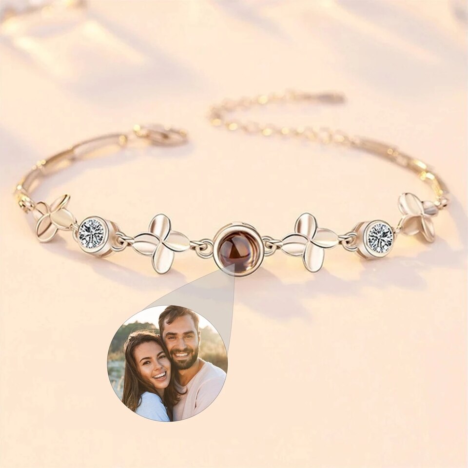 Customized Bracelets Photo Projection Bracelet Personalized Couple Bangles For Him Custom Bracelet For Men Women