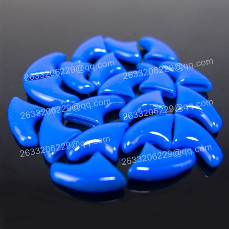 Colorful Cat Nail Caps soft cat Claw Soft Paws 20 PCS/lot with free Adhesive Glue Size XS S M L for pet Blue, XS