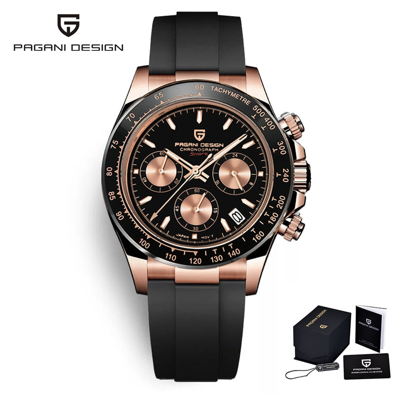 Men Watches Quartz Business Watch Men Watches Top Brand Luxury Watch Men Chronograph Gold Black 1