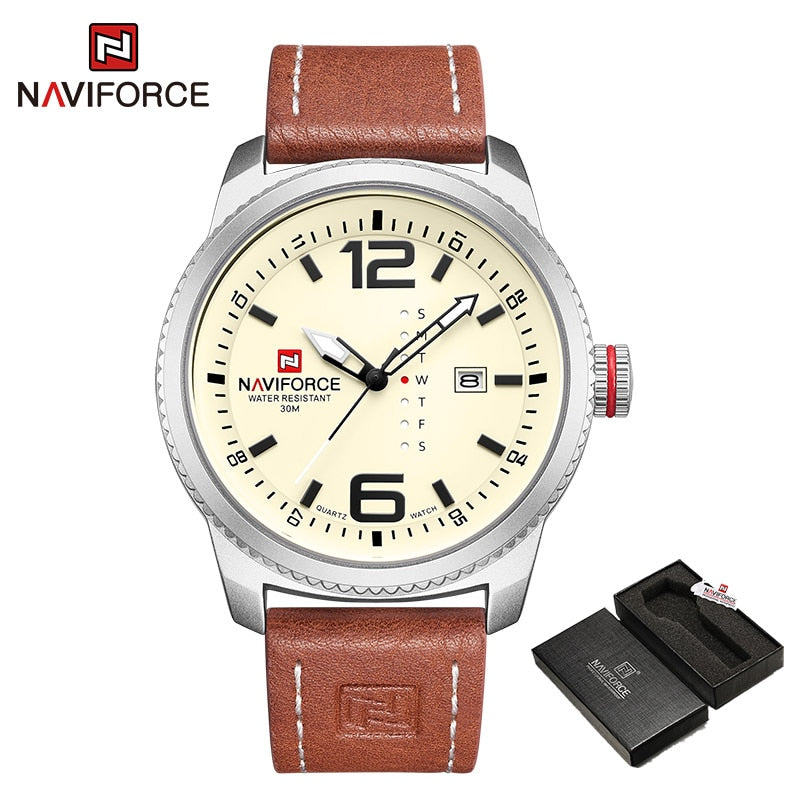 New Male Watches Casual Sport Day and Date Display Quartz Wristwatch Big Dial Clock with Luminous Hands Relogio Masculino