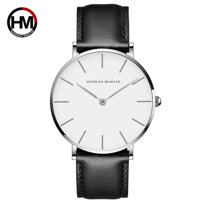 High Quality Rose Gold Dial Watch Men Leather Waterproof Wristwatch Women Dress Fashion Japan Quartz Movement Saat CB01-YH, CN, No