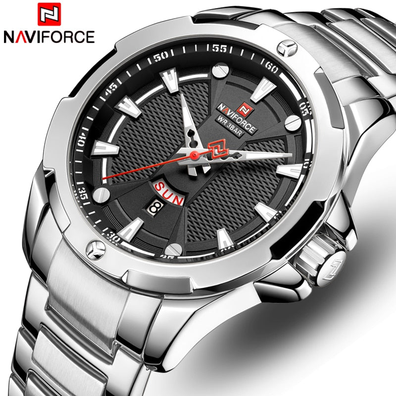 Men Watches Analog Watch Men Stainless Steel Waterproof Quartz Wristwatch Date Relogio Masculino