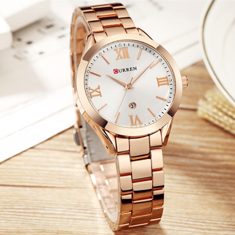 New Gold Watch Women Watches Ladies 9007 Steel Women Bracelet Watches Female Clock Relogio Feminino Montre Femme