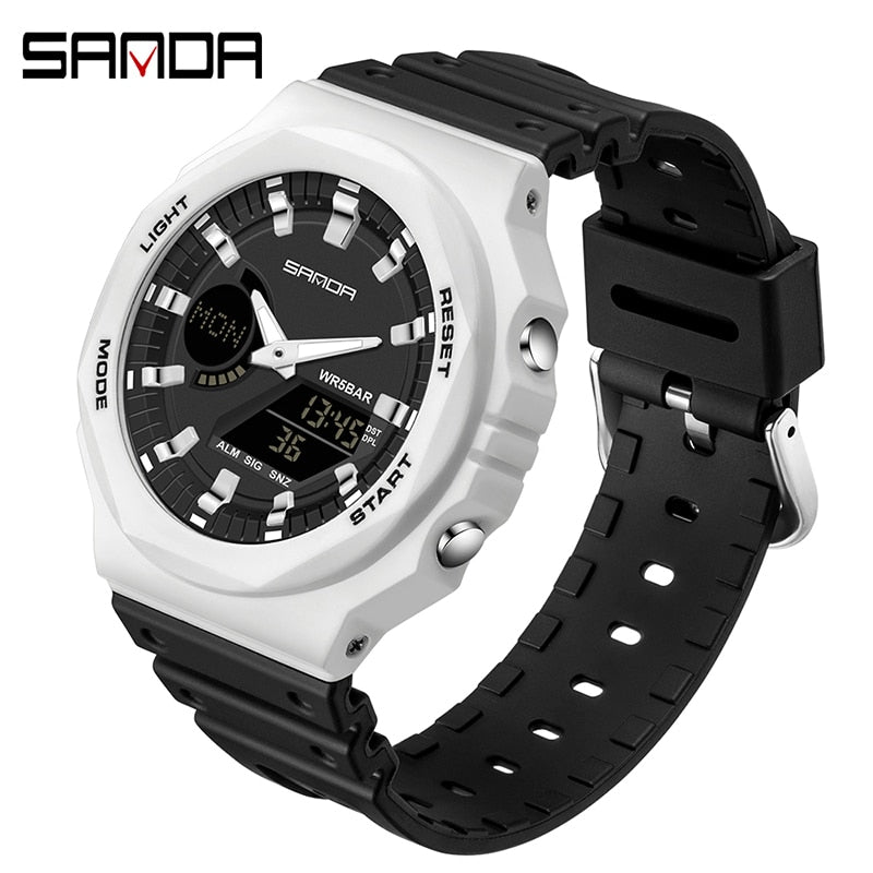 Men Quartz Watches Waterproof Men Military Sport Watch Dual Display Luminous Wristwatch Orologio uomo