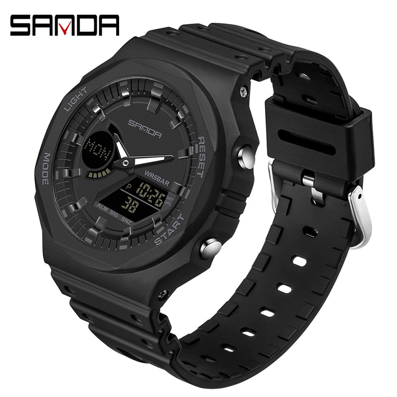 Men Quartz Watches Waterproof Men Military Sport Watch Dual Display Luminous Wristwatch Orologio uomo