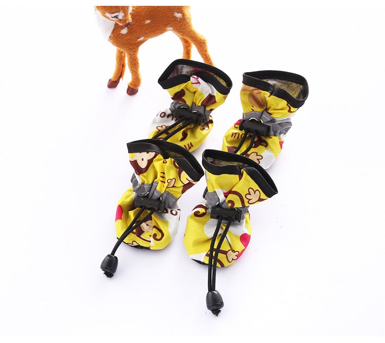 Pet Dog Shoes Waterproof Chihuahua Anti-slip Boots Zapatos Para Perro Puppy Cat Socks Botas Sapato Para Cachorro Chaussure Chien Little yellow monkey, 3