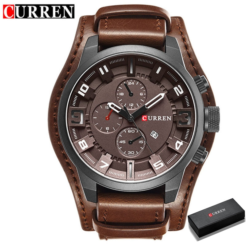 New Men Watches Top Brand Luxury Casual Business Quartz Watch Date Waterproof Wristwatch Hodinky Relogio Masculino coffee coffee box