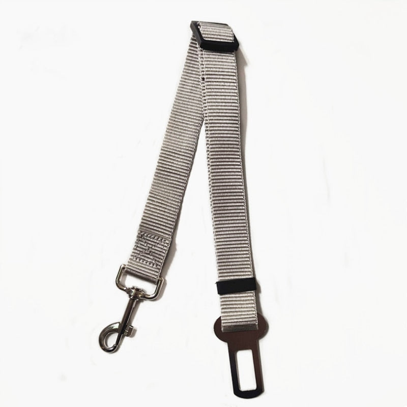 Pet Dog Cat Car Seat Belt Adjustable Harness Seatbelt Lead Leash for Small Medium Dogs Travel Clip Pet Supplies 13 Colors Grey