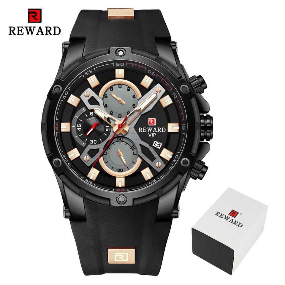 Men Watches Blue Waterproof Top Luxury Brand Chronograph Sport Watch Quartz For Men Wristwatch Military Male Black 1, China