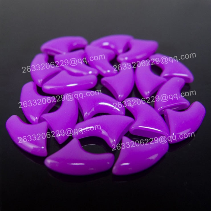 Colorful Cat Nail Caps soft cat Claw Soft Paws 20 PCS/lot with free Adhesive Glue Size XS S M L for pet Purple, XS