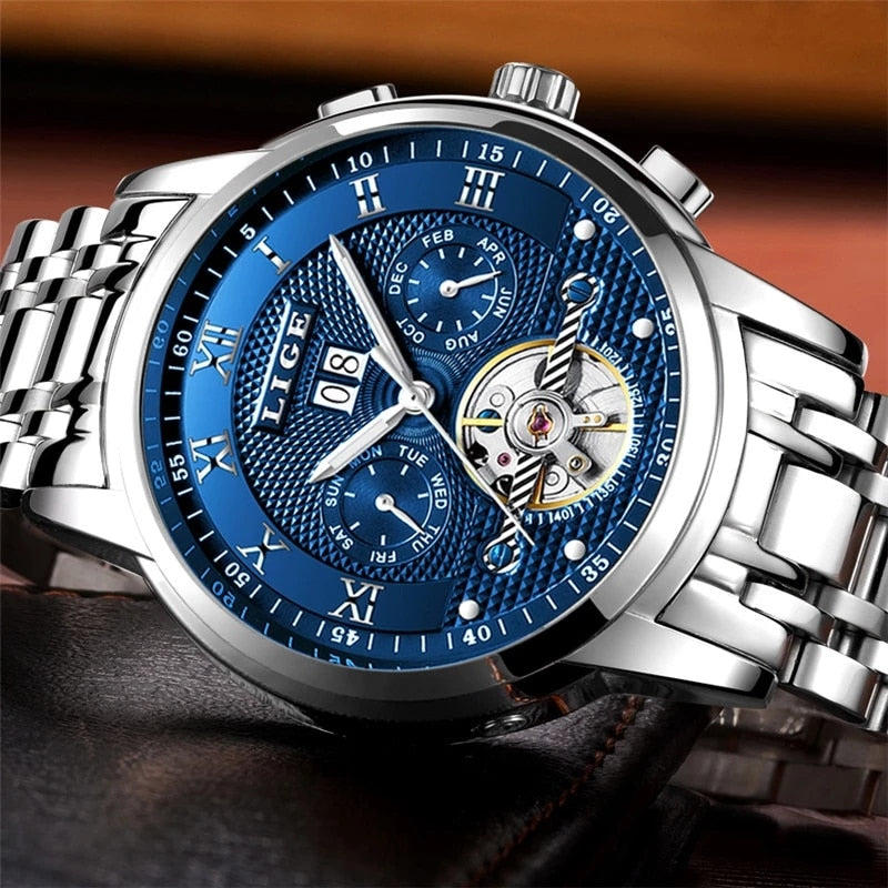 New Men Luxury Mechanical Watches Fashion Top Brand Luxury Business Automatic Mechanical Watch Men Casual Waterproof Watch