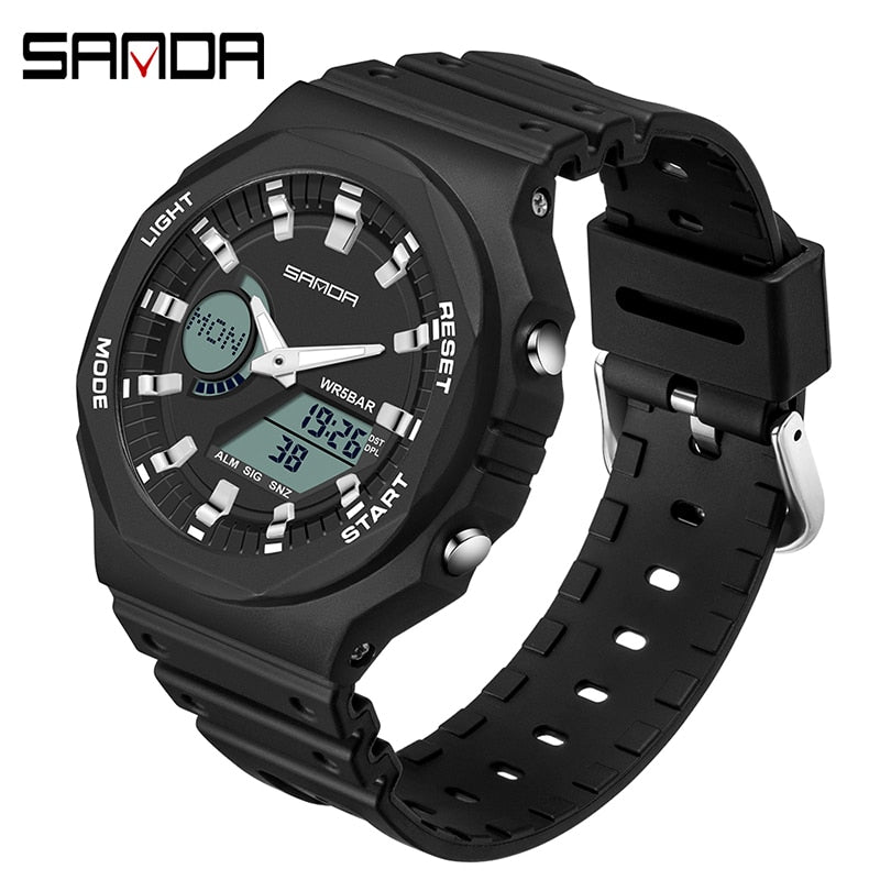 Men Quartz Watches Waterproof Men Military Sport Watch Dual Display Luminous Wristwatch Orologio uomo