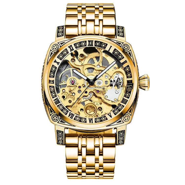 New Men Authentic Brand Carved Watches Fully Automatic men watches Hollowed Seagull Mechanical Watches luxury MAN WATCH