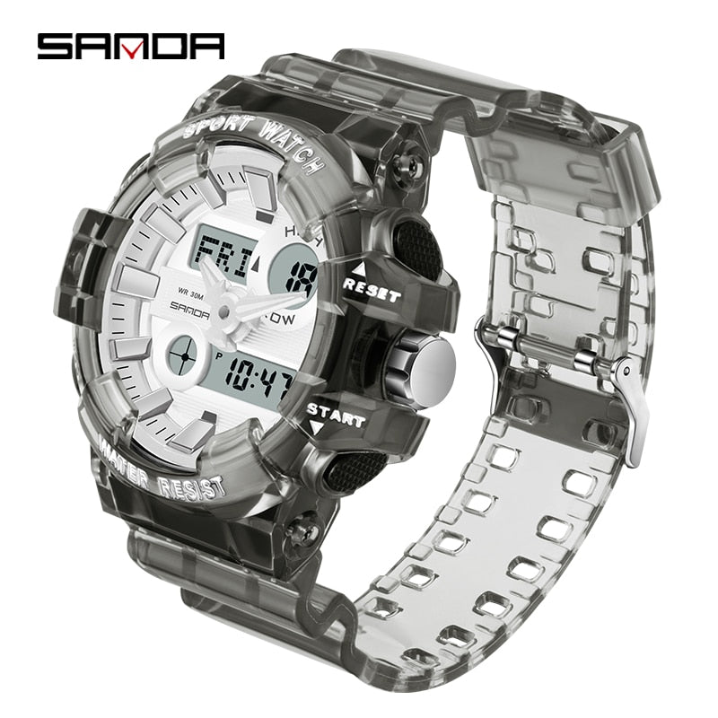 Men Watches Sport Military Quartz Watch for Men Digital Watch Waterproof Clock relogio masculino 3100 Black white, China