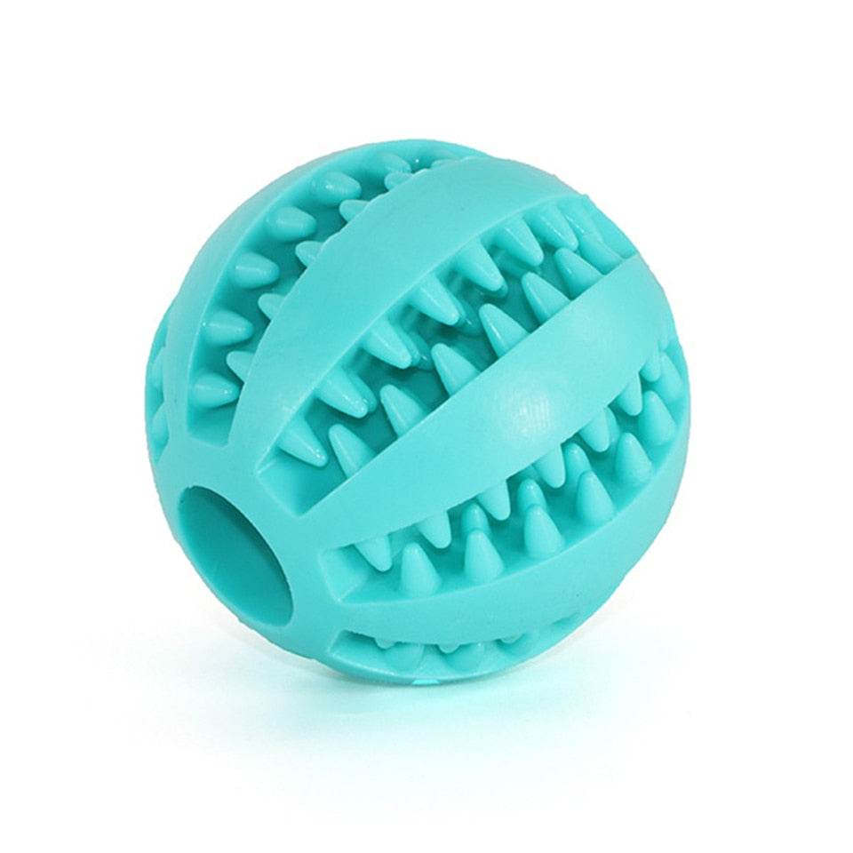 Dog Toys Stretch Rubber Leaking Ball Funny Interactive Pet Tooth Cleaning Balls Bite Resistant Chew Toys 5cm/6cm/7cm/9cm/11cm Lake Blue, 6cm