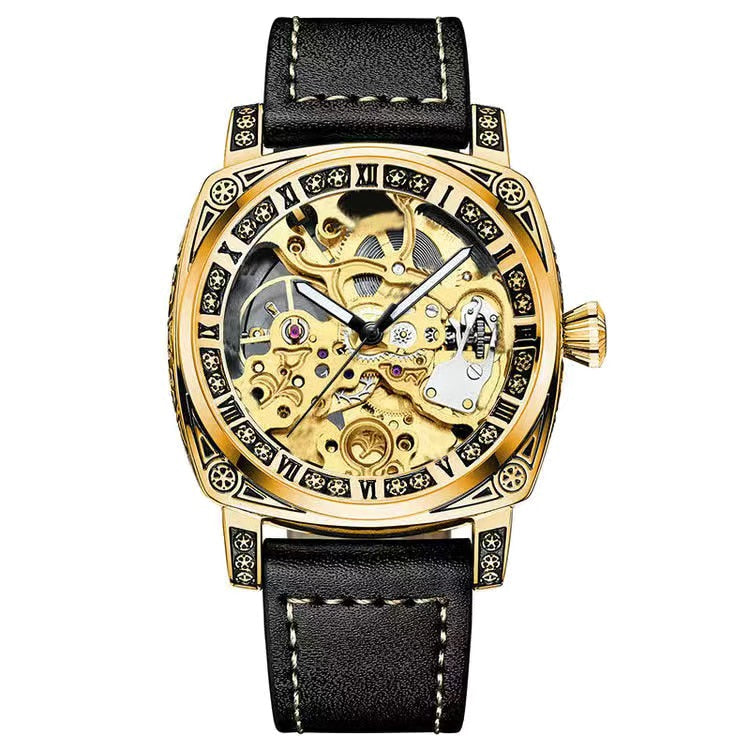 New Men Authentic Brand Carved Watches Fully Automatic men watches Hollowed Seagull Mechanical Watches luxury MAN WATCH