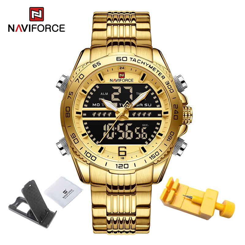 Sport Men Wrist Watch Digital Waterproof Quartz Chronograph Stainless Steel Clock Male Relogio Masculino GGG, China