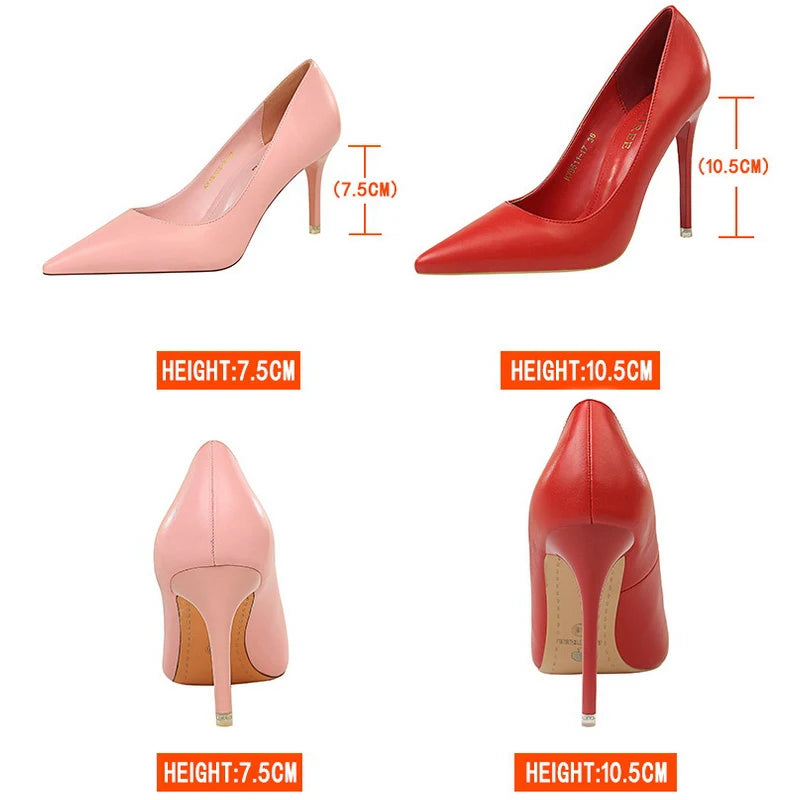 Women Pumps Fashion High Heels Shoes Black Pink White Shoes Women Wedding Shoes Ladies Stiletto Women Heels