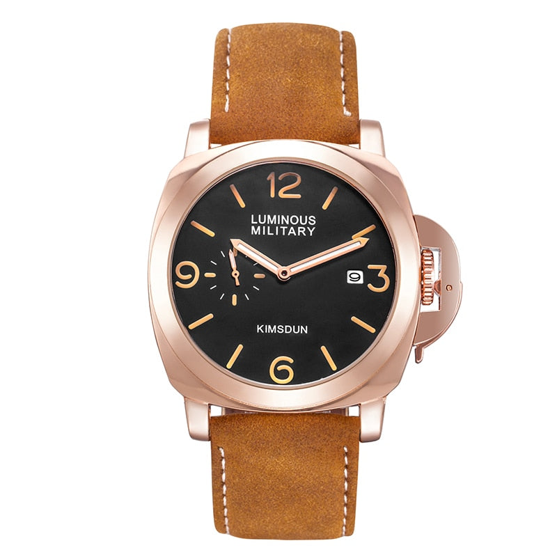 Luxury Top Brand Sport Watch Men Waterproof Quartz Brown Leather Military Wrist Watch Men Army Clock Male relojes hombre hodinky