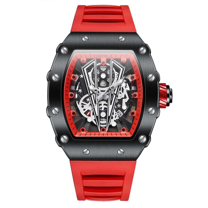 Men Watch Quartz Sports Waterproof Male Watches Luxury Clock Male Dress Watch Man Red