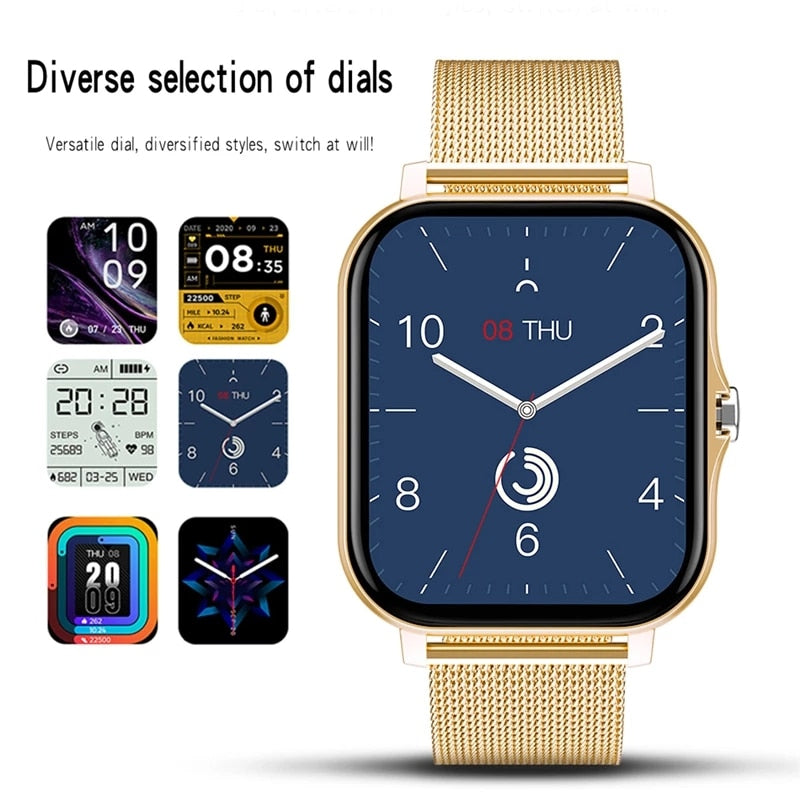 New Women Smart watch Men 1.69 Color Screen Full touch Fitness Tracker Bluetooth Call Smart Clock Ladies Smart Watch Women