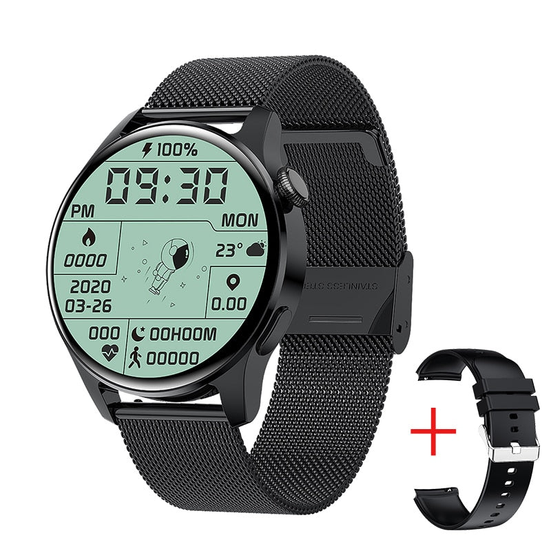 New Bluetooth Call Smart Watch Men Full Touch Sport Fitness Watches Waterproof Heart Rate Steel Band Smartwatch Android iOS