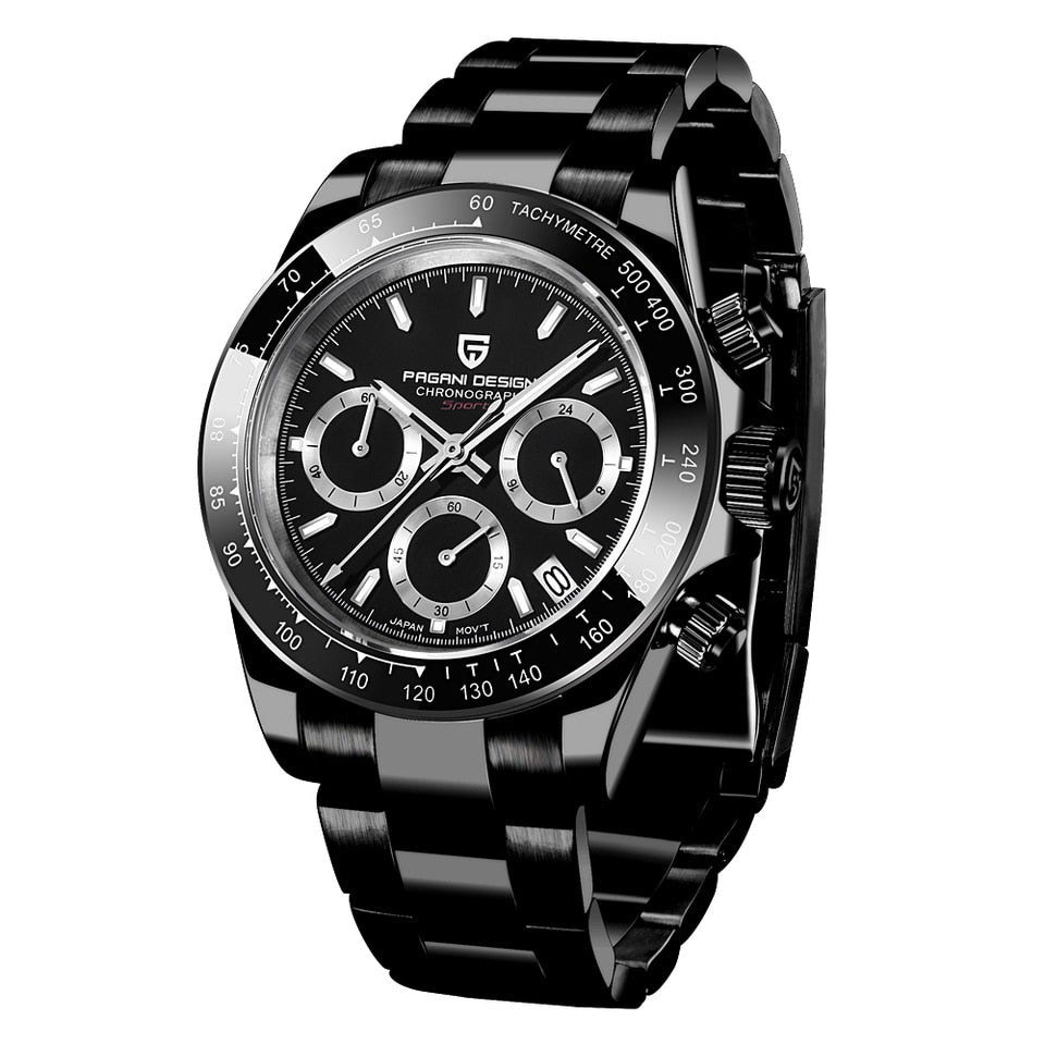 Men Watches Quartz Business Watch Men Watches Top Brand Luxury Watch Men Chronograph All Black