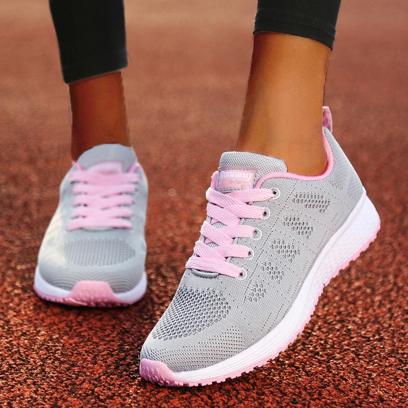 Women Sneakers Casual Shoes Flats Air Mesh Breathable Trainers Ladies Shoes Female Sneakers Women Shoes Basket Tenis Feminino