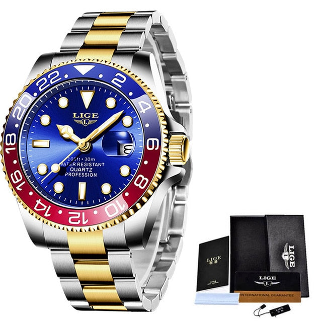 New Diver Watch Men 30ATM Waterproof Date Clock Sport Watches Mens Quartz Wristwatch Relogio Masculino Red blue