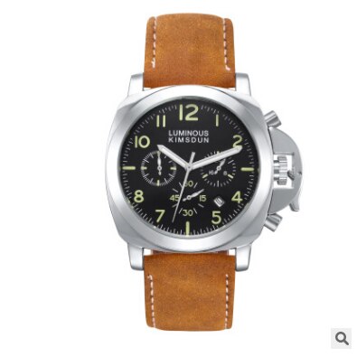 Luxury Top Brand Sport Watch Men Waterproof Quartz Brown Leather Military Wrist Watch Men Army Clock Male relojes hombre hodinky