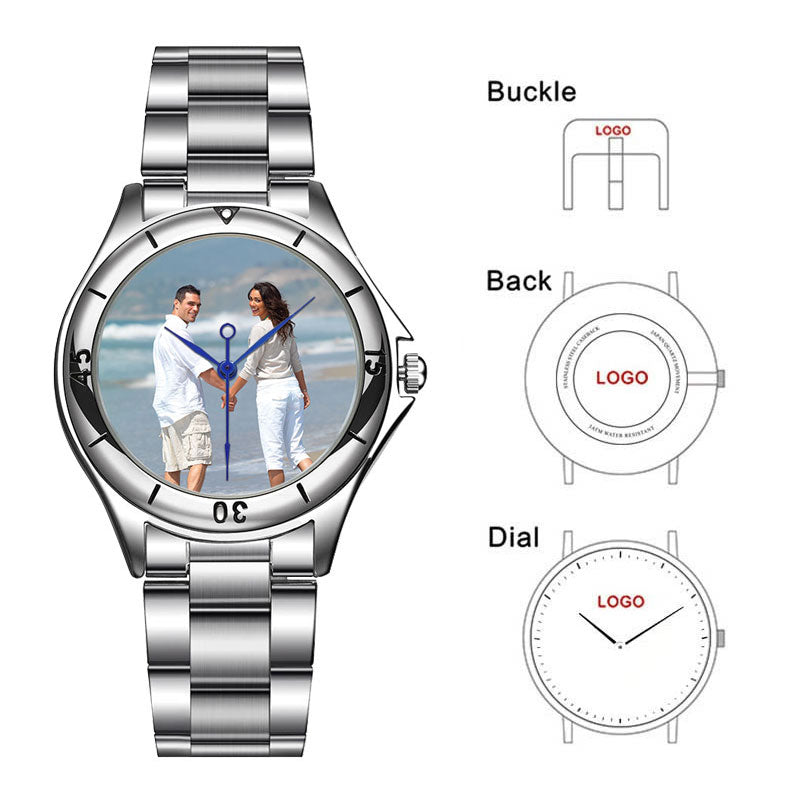 Custom logo Watch photo print Watches watch face Printing Wristwatch Customized Unique DIY Gift For lovers