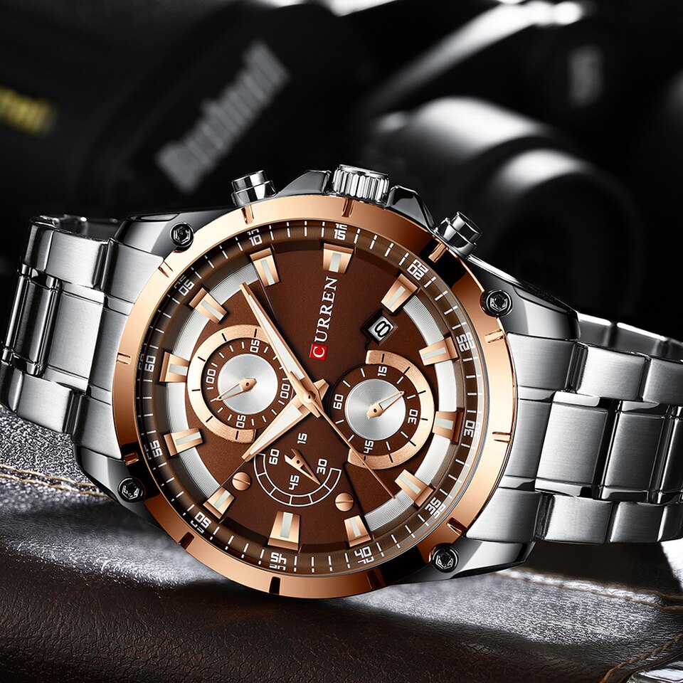 Men Watches Top Brand Luxury Business Automatic Date Watch Men Casual Waterproof Watch