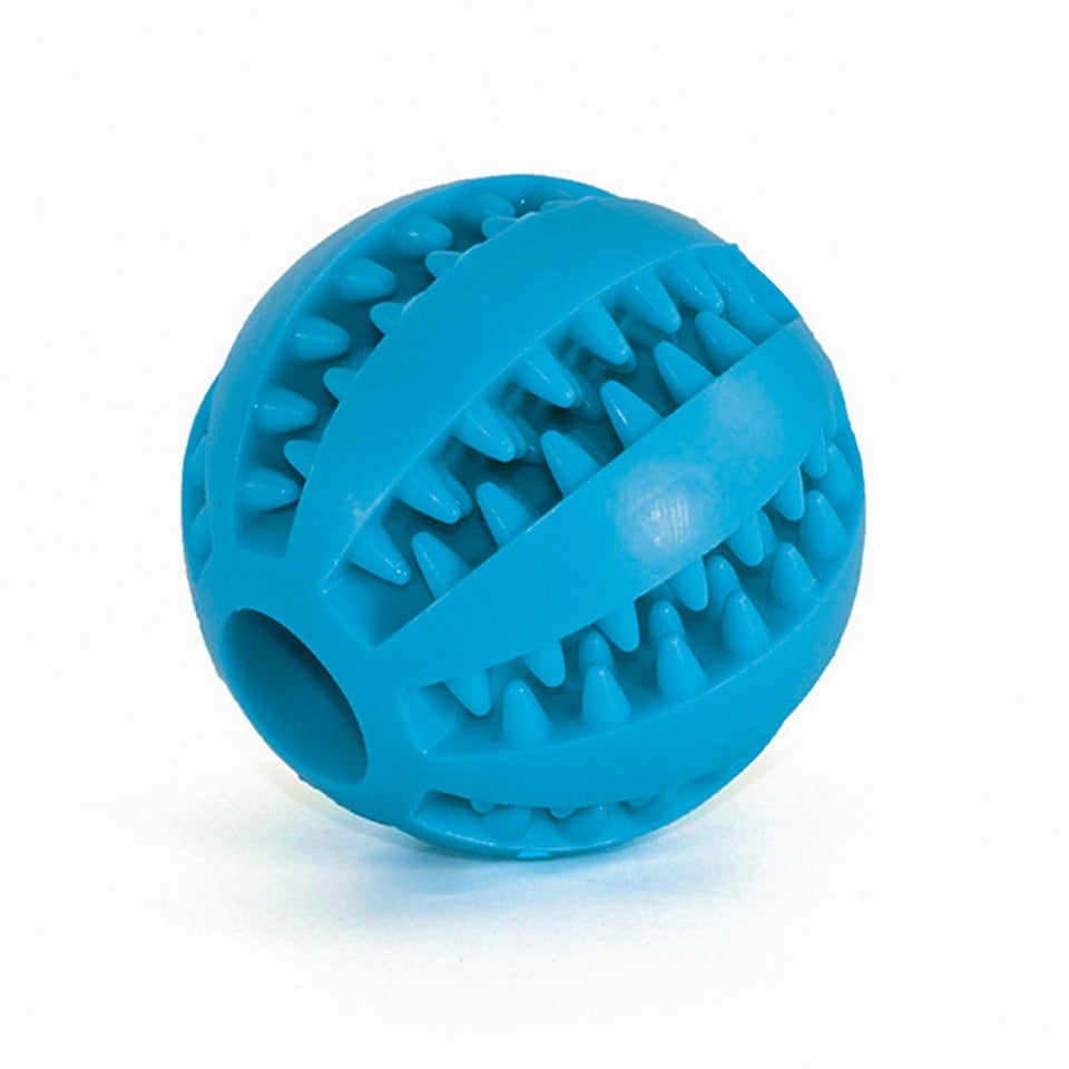 Dog Toys Stretch Rubber Leaking Ball Funny Interactive Pet Tooth Cleaning Balls Bite Resistant Chew Toys 5cm/6cm/7cm/9cm/11cm Dark Blue, 11cm