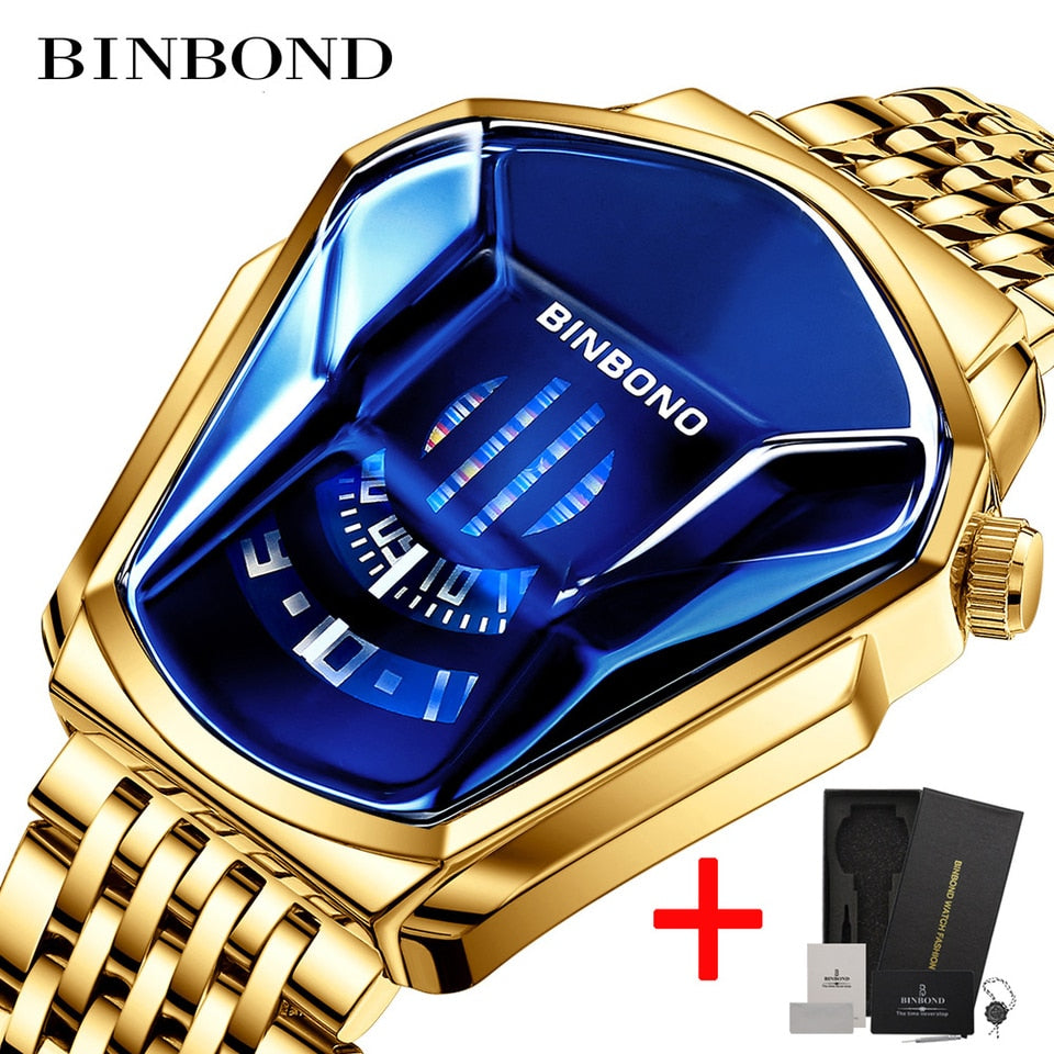 Top Brand Luxury Men Sport Waterproof Watch 3D Glass Quartz Watches Man Clock Wristwatch Casual Chronograph