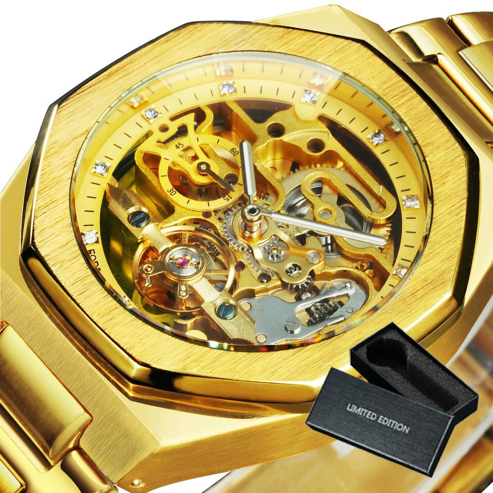 New Men Tourbillion Mechanical Watch for Men Forsining Automatic Steel Strap Skeleton Mens Watches Top Brand Luxury Watch