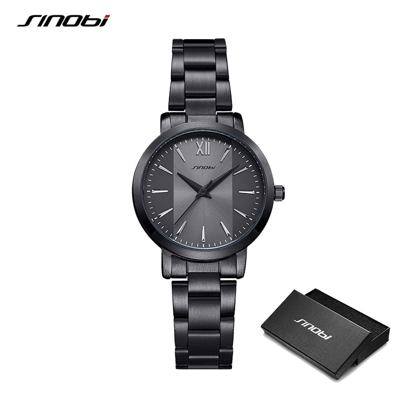 Elegant Brand Women Watch Luxury Men Quartz Watch Women Watches Ladies Steel Men  Wristwatches Lover Clock Relogio Women black