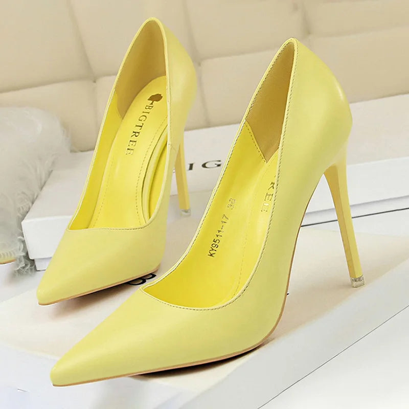 Women Pumps Fashion High Heels Shoes Black Pink White Shoes Women Wedding Shoes Ladies Stiletto Women Heels