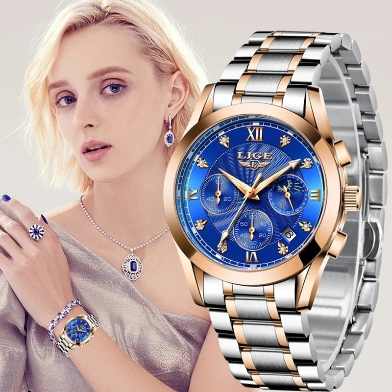 Women Watches Ladies Creative Steel Women Bracelet Watches Female Waterproof Clocks Relogio Feminino