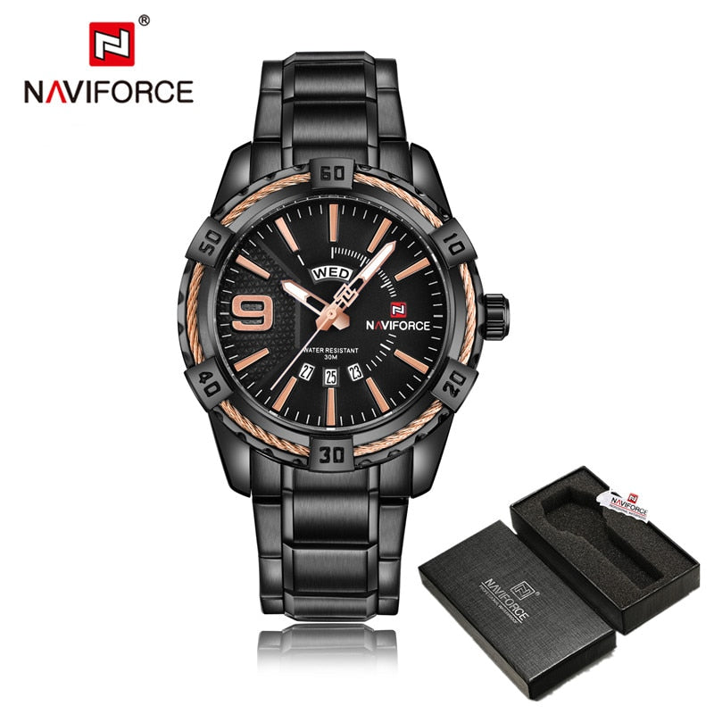 New Men WristWatch Fashion Quartz Classic Watches For Men Waterproof Business Steel Band Clock Man