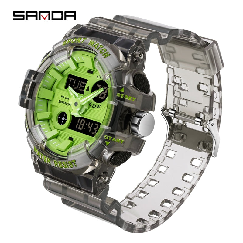 Men Watches Sport Military Quartz Watch for Men Digital Watch Waterproof Clock relogio masculino 3100 Black green, China