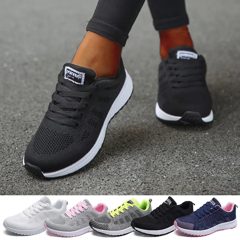 Women Sneakers Casual Shoes Flats Air Mesh Breathable Trainers Ladies Shoes Female Sneakers Women Shoes Basket Tenis Feminino