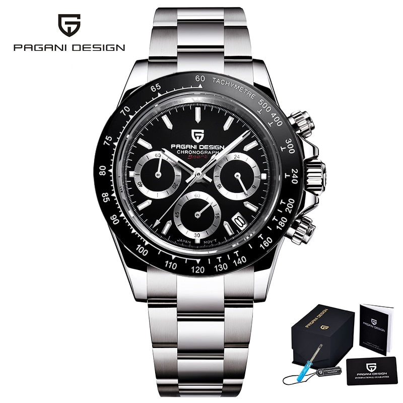 Men Watches Quartz Business Watch Men Watches Top Brand Luxury Watch Men Chronograph Black