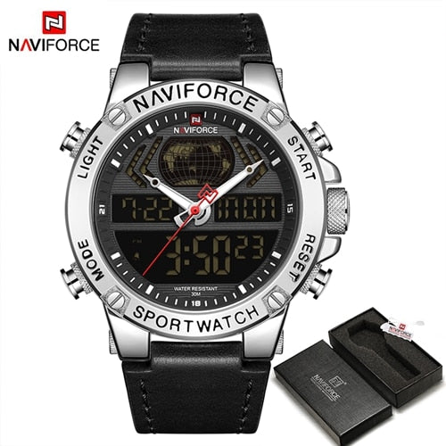 Luxury Mens Sport Watches Military Waterproof Digital Alarm Chronograph Quartz Wristwatch Male Clock Relogio Masculino SBBBOX