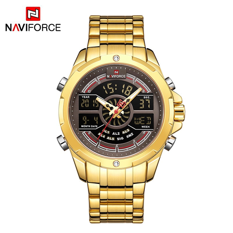 Luxury Original Watches For Men Digital Chronograph Fashion Sport Quartz Wrist Watch Stainless Steel Waterproof Clock GCE, China