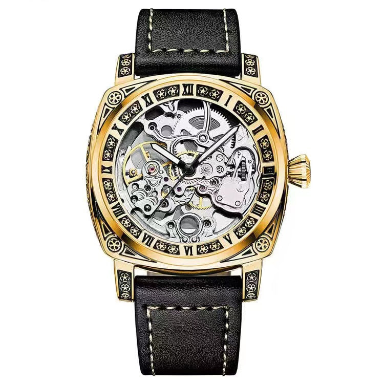 New Men Authentic Brand Carved Watches Fully Automatic men watches Hollowed Seagull Mechanical Watches luxury MAN WATCH